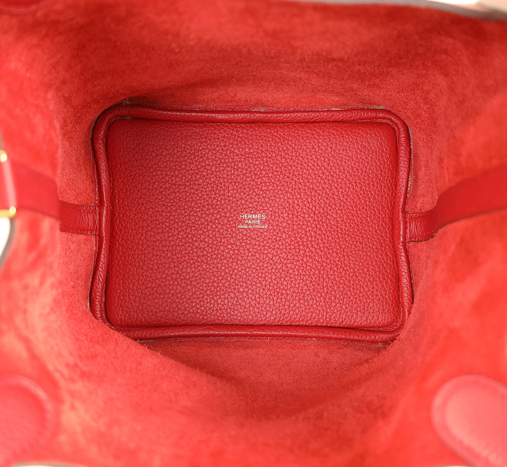 Hermes Rouge Piment Picotin Lock 18 Bag