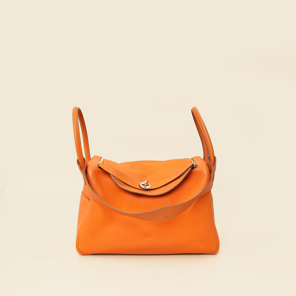 Hermes Orange Moutarde Verso Lindy 34 Bag