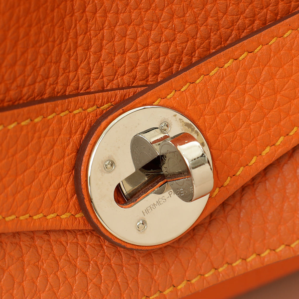 Hermes Orange Moutarde Verso Lindy 34 Bag