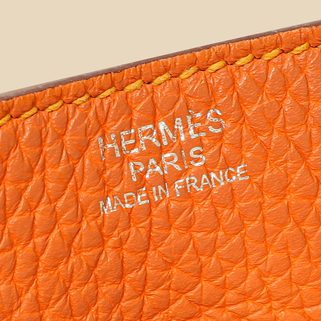 Hermes Orange Moutarde Verso Lindy 34 Bag
