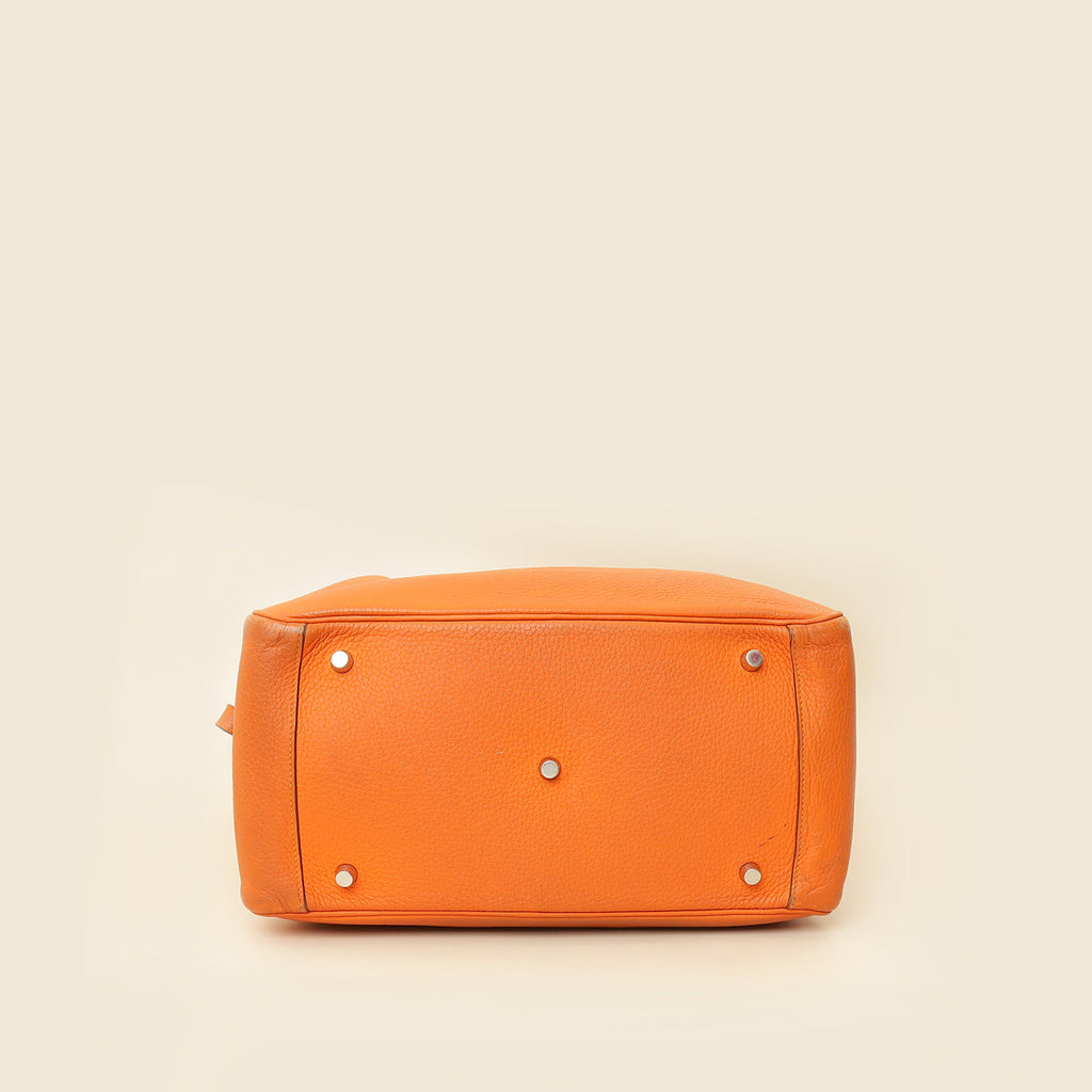 Hermes Orange Moutarde Verso Lindy 34 Bag