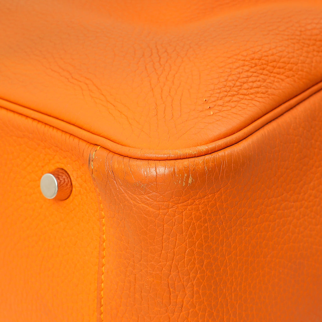 Hermes Orange Moutarde Verso Lindy 34 Bag