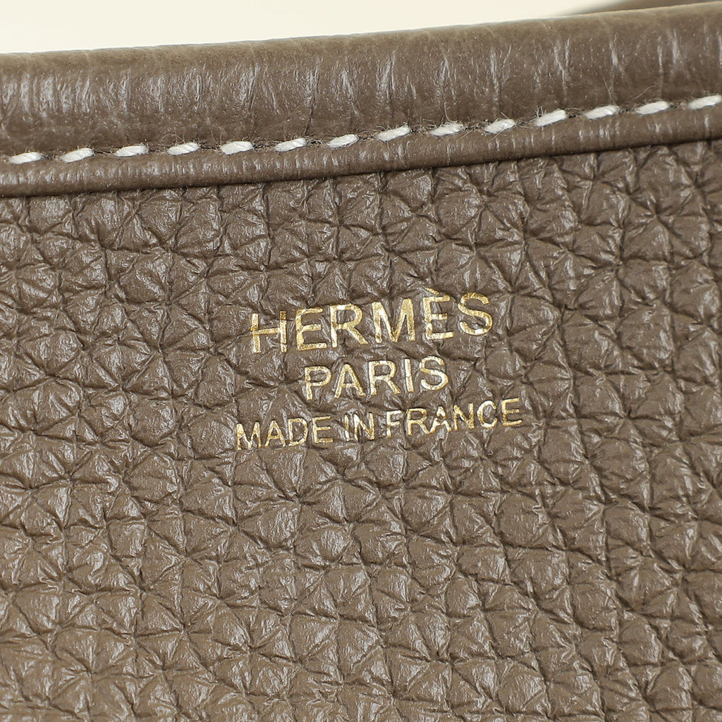 Hermes Etoupe Evelyne III GM Bag