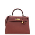 Hermes Rouge H Kelly 35 Sellier Sombrero Bag