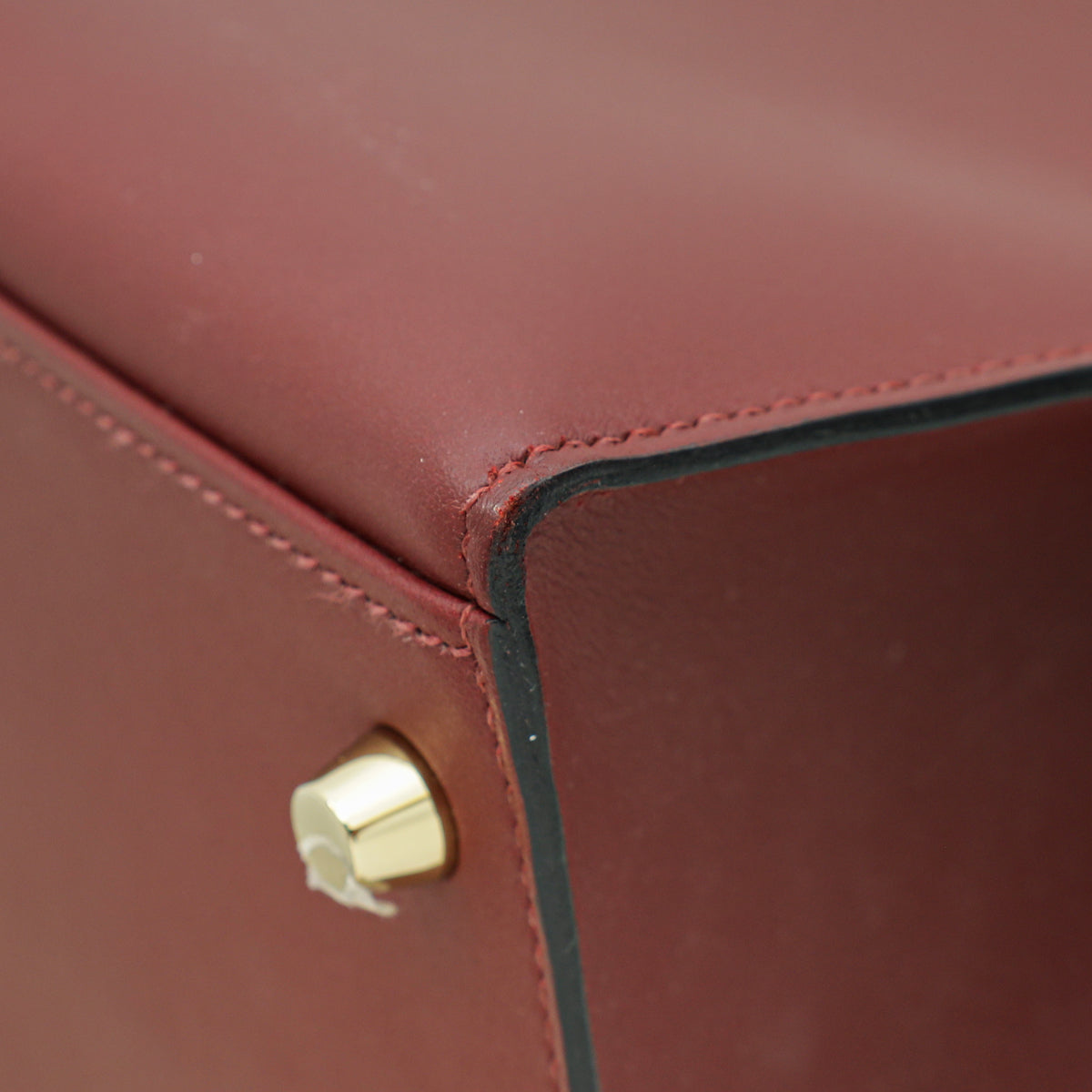 Hermes Rouge H Kelly 35 Sellier Sombrero Bag
