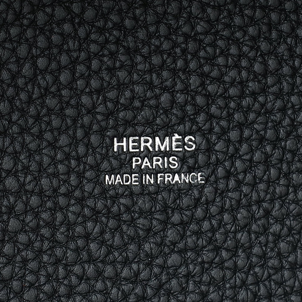 Hermes Noir Pursangle Tote Military Bag