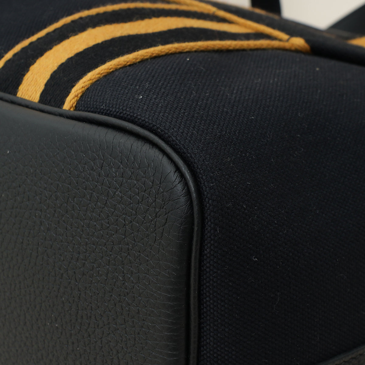 Hermes Noir Pursangle Tote Military Bag
