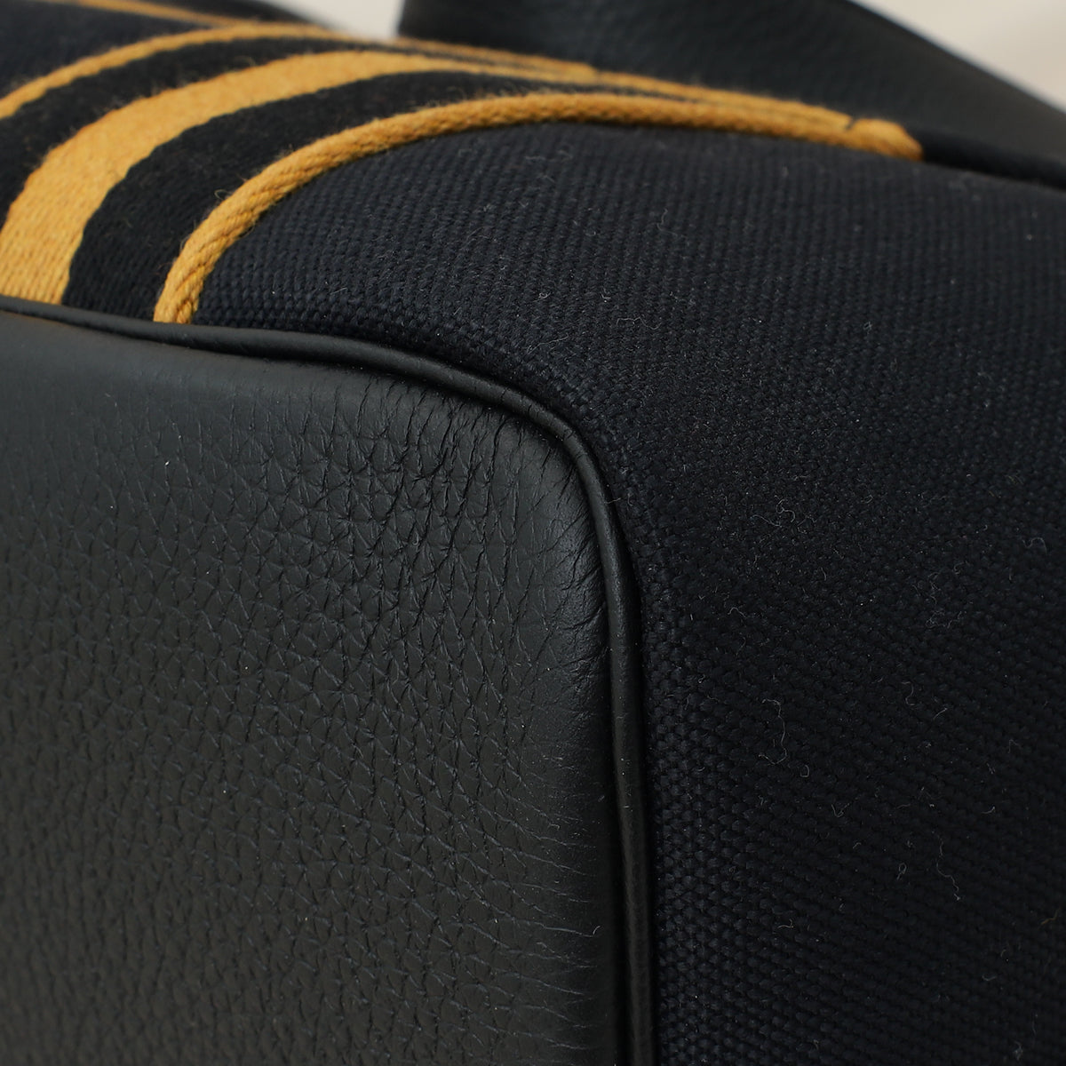 Hermes Noir Pursangle Tote Military Bag