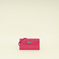 Hermes Rose Mexico Kelly To Go Chevre Mysore Wallet