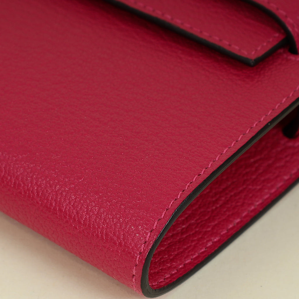 Hermes Rose Mexico Kelly To Go Chevre Mysore Wallet