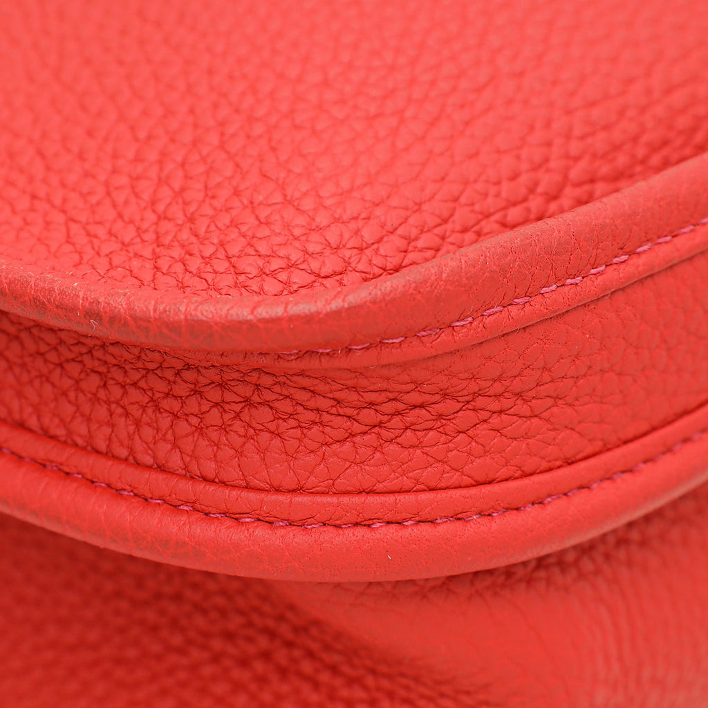 Hermes Rouge Pivoine Evelyne III PM Bag