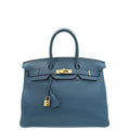Hermes Blue de Prusse Retourne Birkin 35 Bag