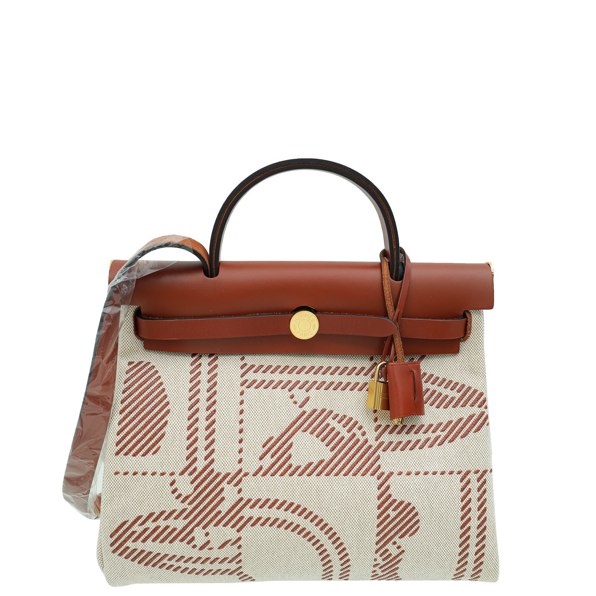 Hermes Bicolor Herbag Zip Retourne 31 Relief Brides de Gala Toile PM Bag