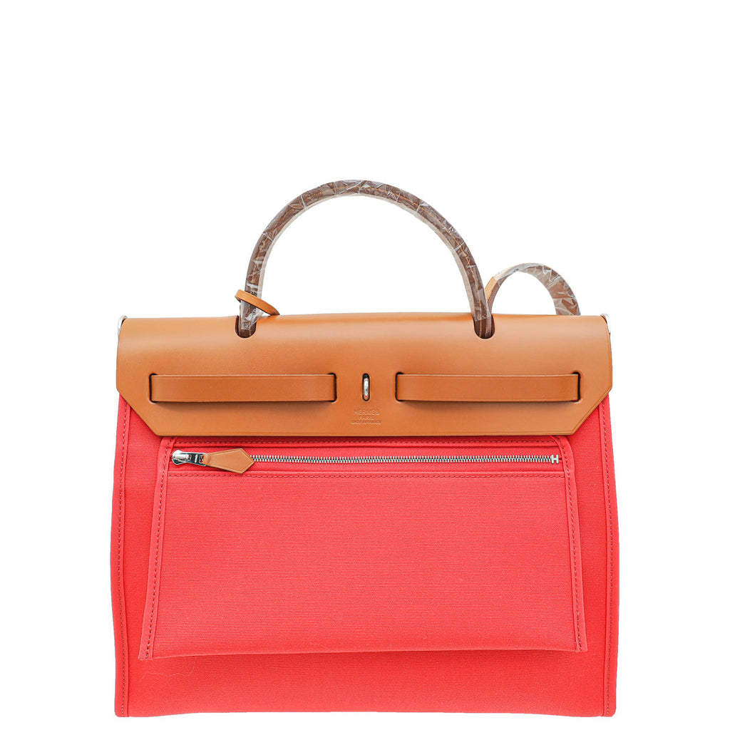 Hermes Bicolor Herbag Zip Sellier 31 ache and Mecano Toile Bag