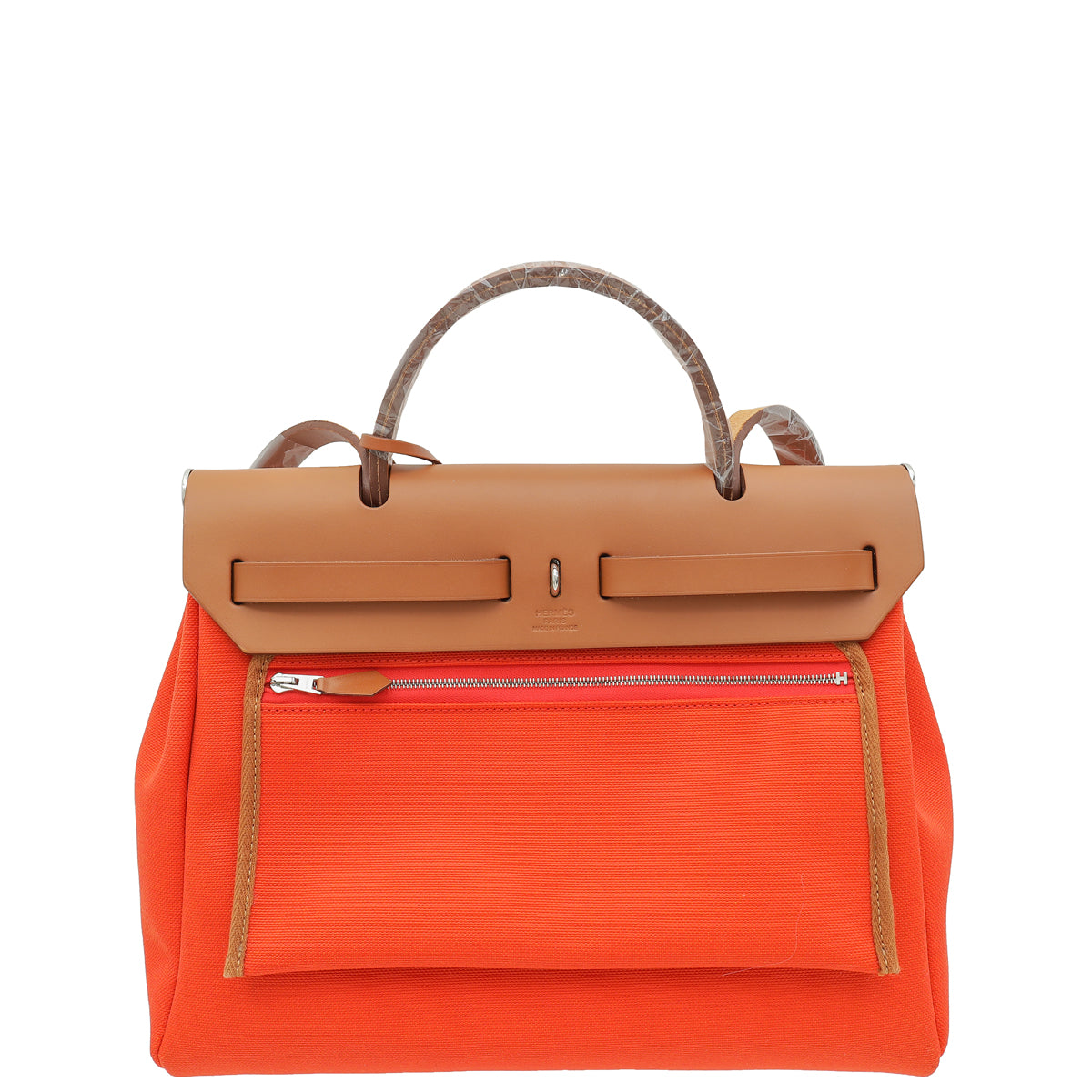 Hermes Bicolor Herbag 31 PM Militaire Toile Vache Hunter Bag