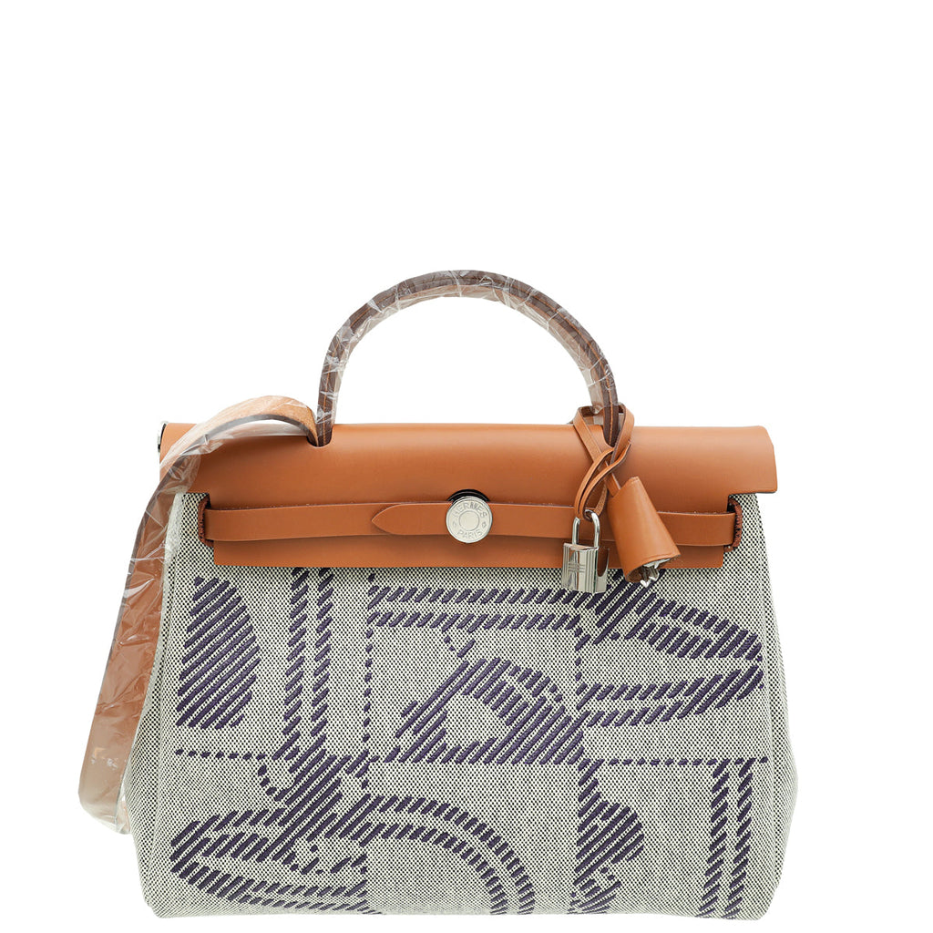Hermes Tricolor Herbag Zip Retourne 31 Relief Brides de Gala Toile PM Bag