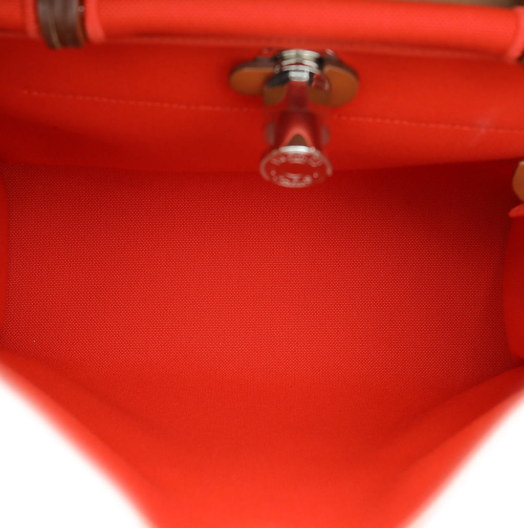 Hermes Bicolor Herbag 31 PM Sellier Toile Vache Hunter Bag