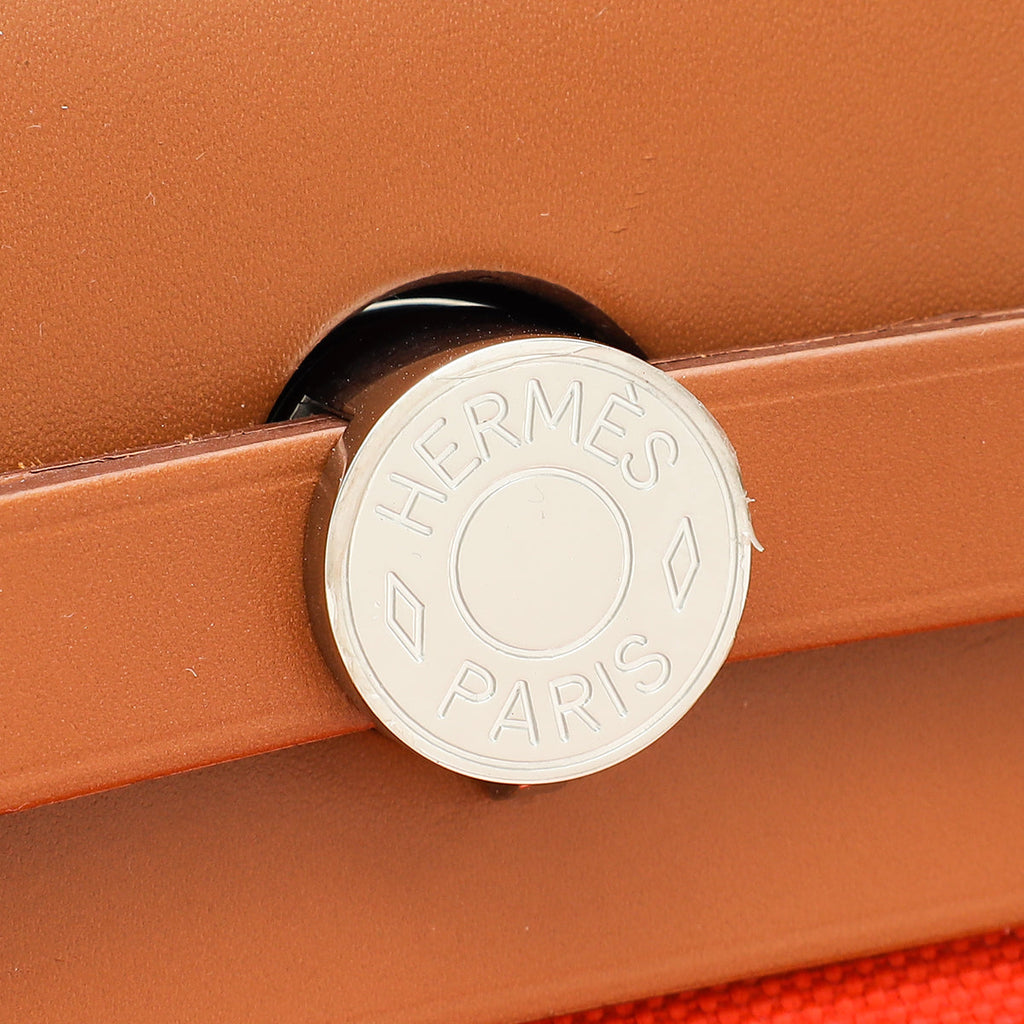 Hermes Bicolor Herbag 31 PM Sellier Toile Vache Hunter Bag