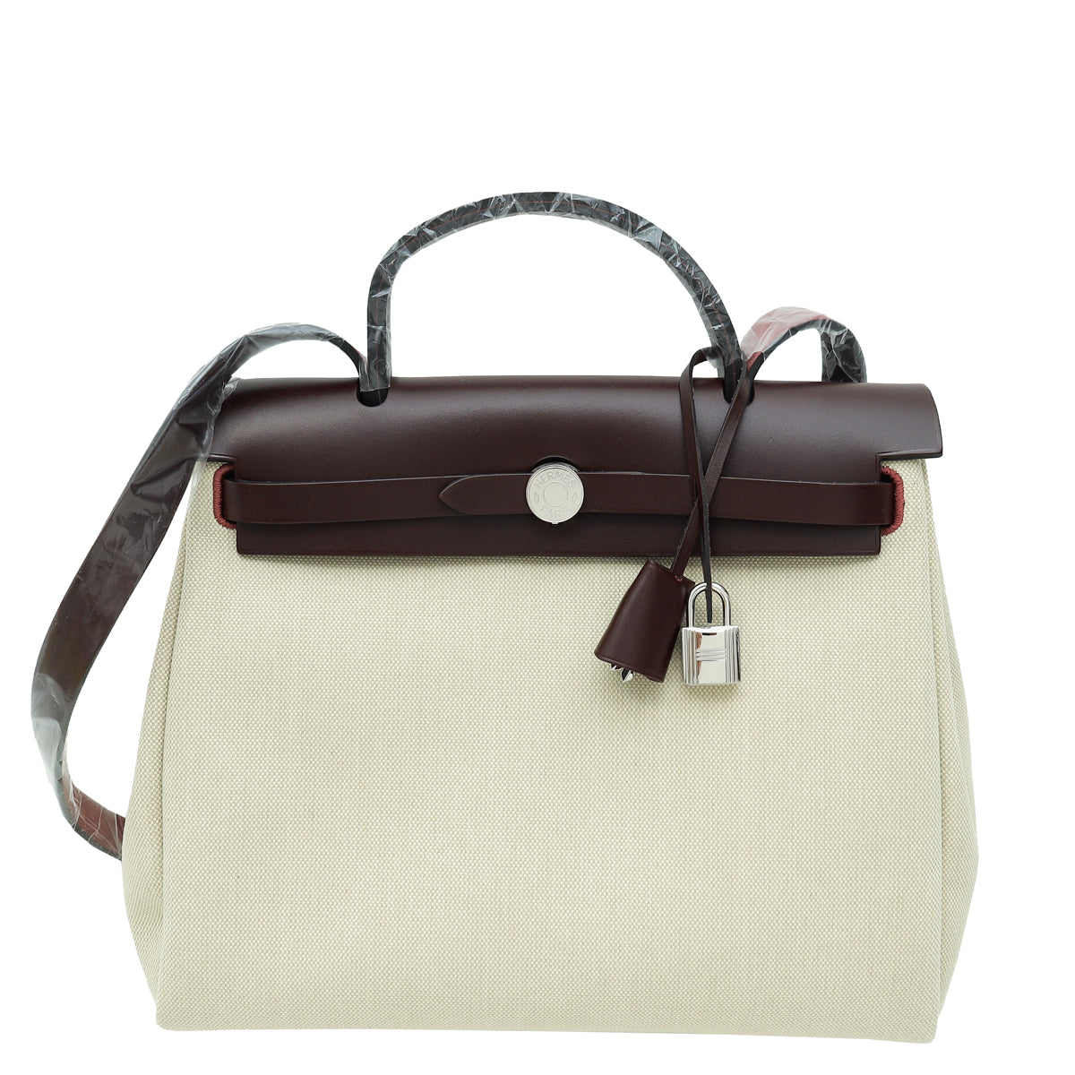 Hermes Bicolor Herbag Zip Retourne PM 31 Military Vache Hunter Bag