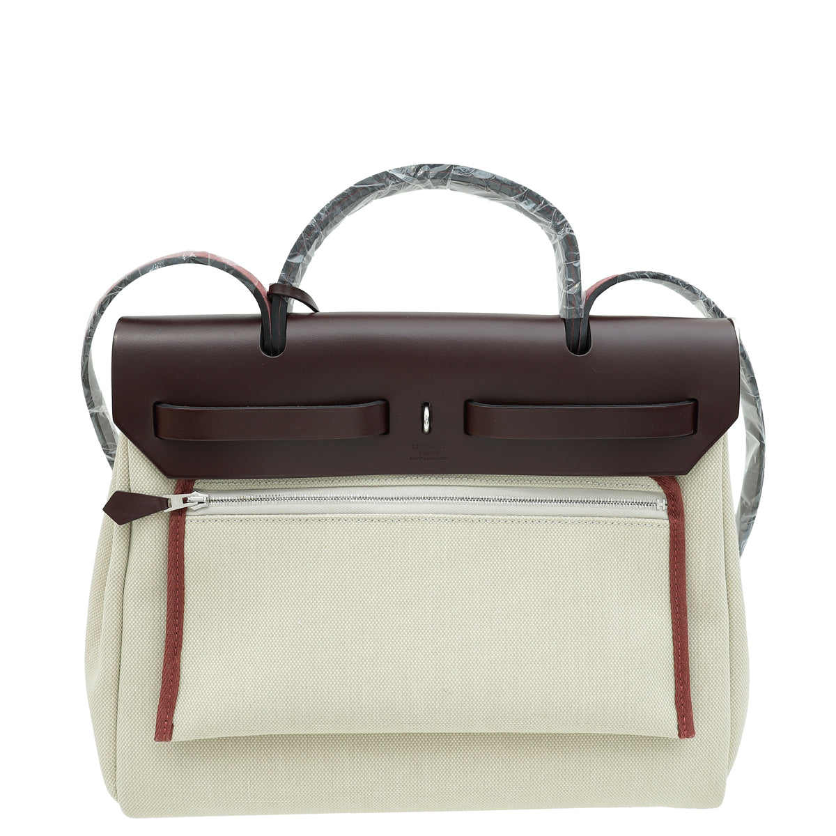 Hermes Bicolor Herbag Zip Retourne PM 31 Military Vache Hunter Bag