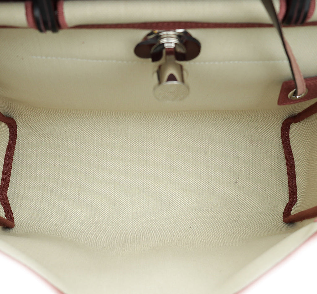 Hermes Bicolor Herbag Zip Retourne PM 31 Military Vache Hunter Bag