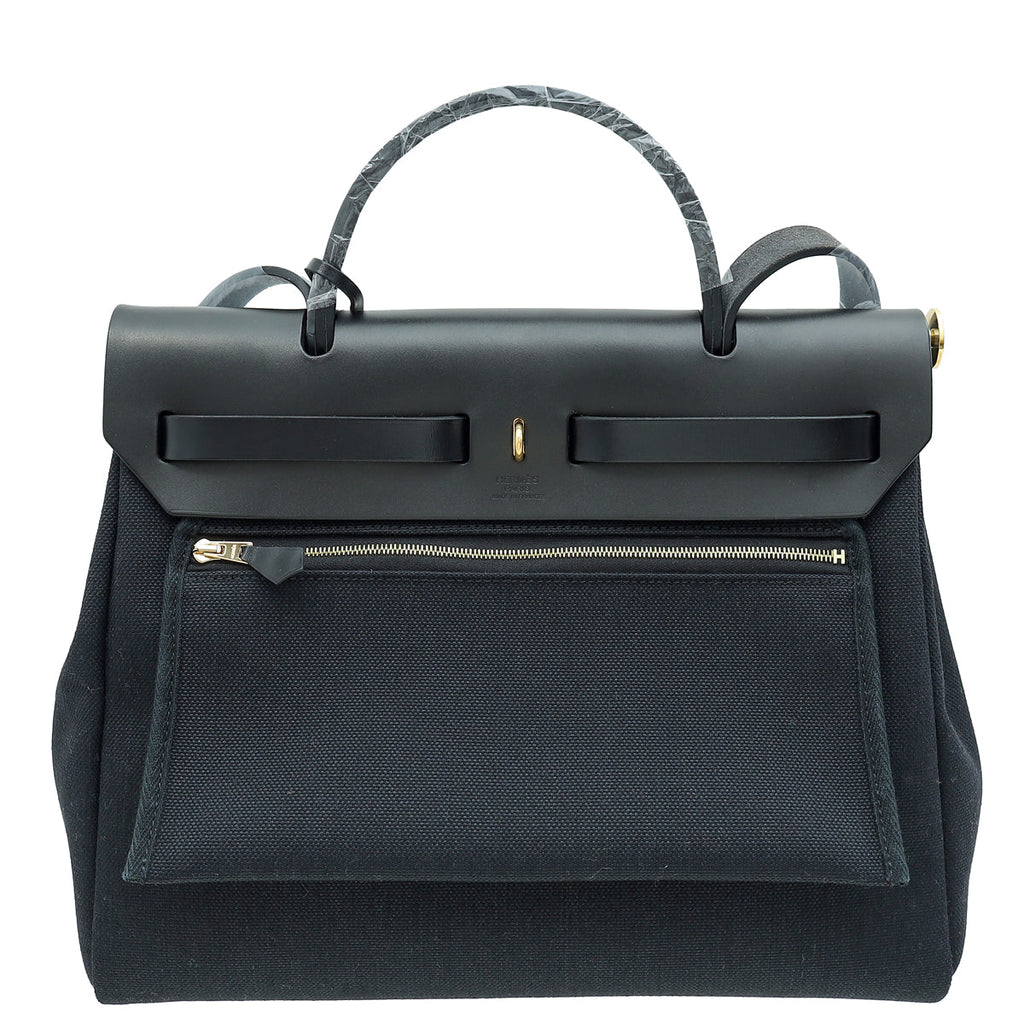 Hermes Noir Military Herbag Zip 31 PM Bag