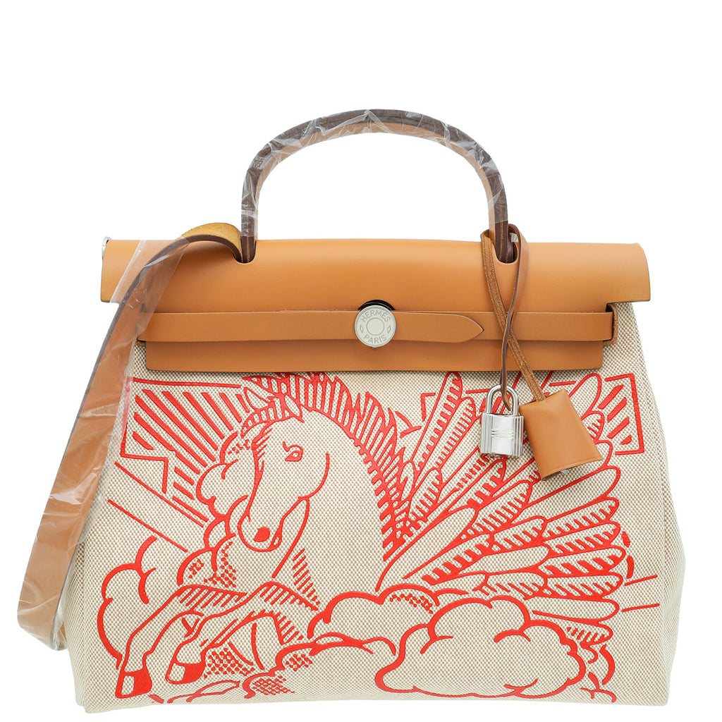 Hermes Bicolor Herbag Zip 31 PM  Pegase Pop Vache Hunter Bag