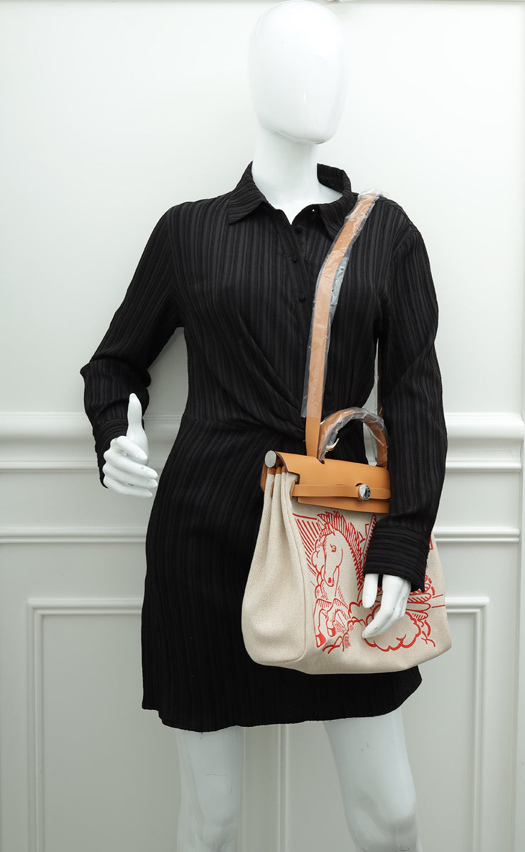 Hermes Bicolor Herbag Zip 31 PM  Pegase Pop Vache Hunter Bag