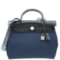 Hermes Bicolor Herbag 31 PM Toile Vache Hunter Bag