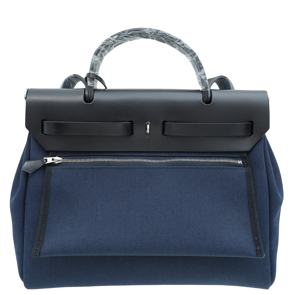 Hermes Bicolor Herbag 31 PM Toile Vache Hunter Bag