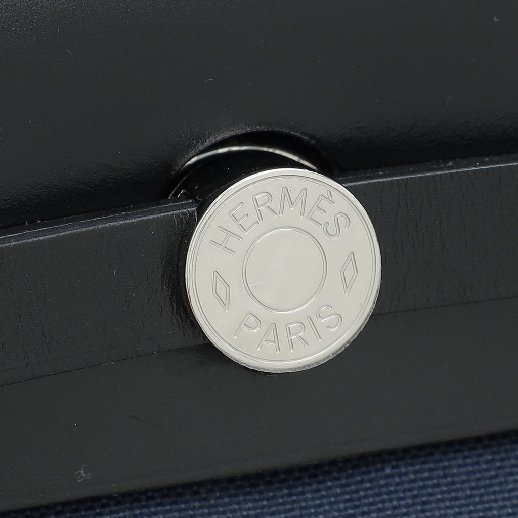 Hermes Bicolor Herbag 31 PM Toile Vache Hunter Bag