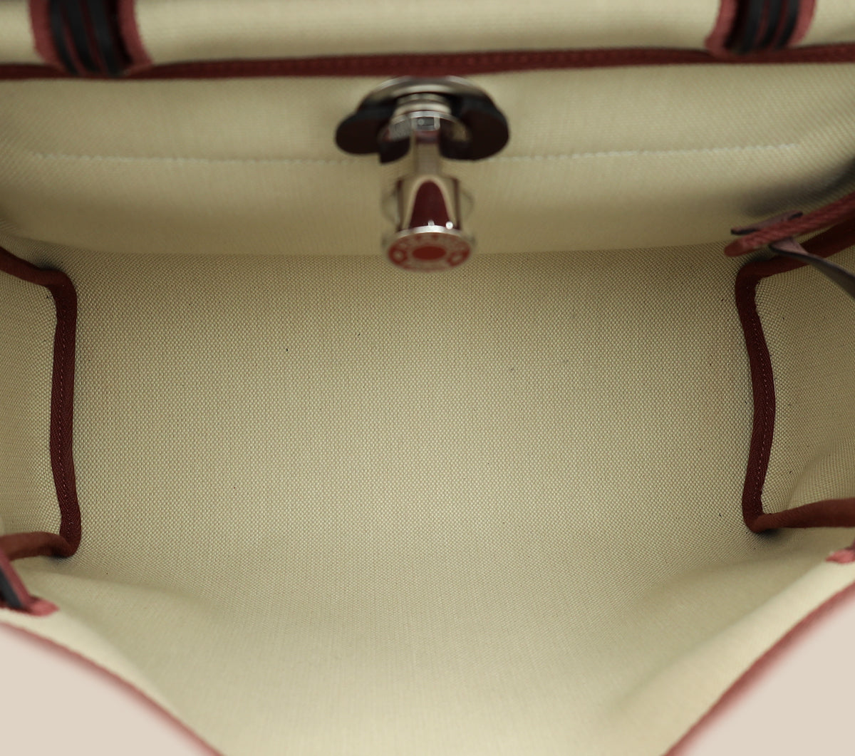 Hermes Bicolor Herbag Zip 31 Retourne Military Toile Vache Hunter Bag