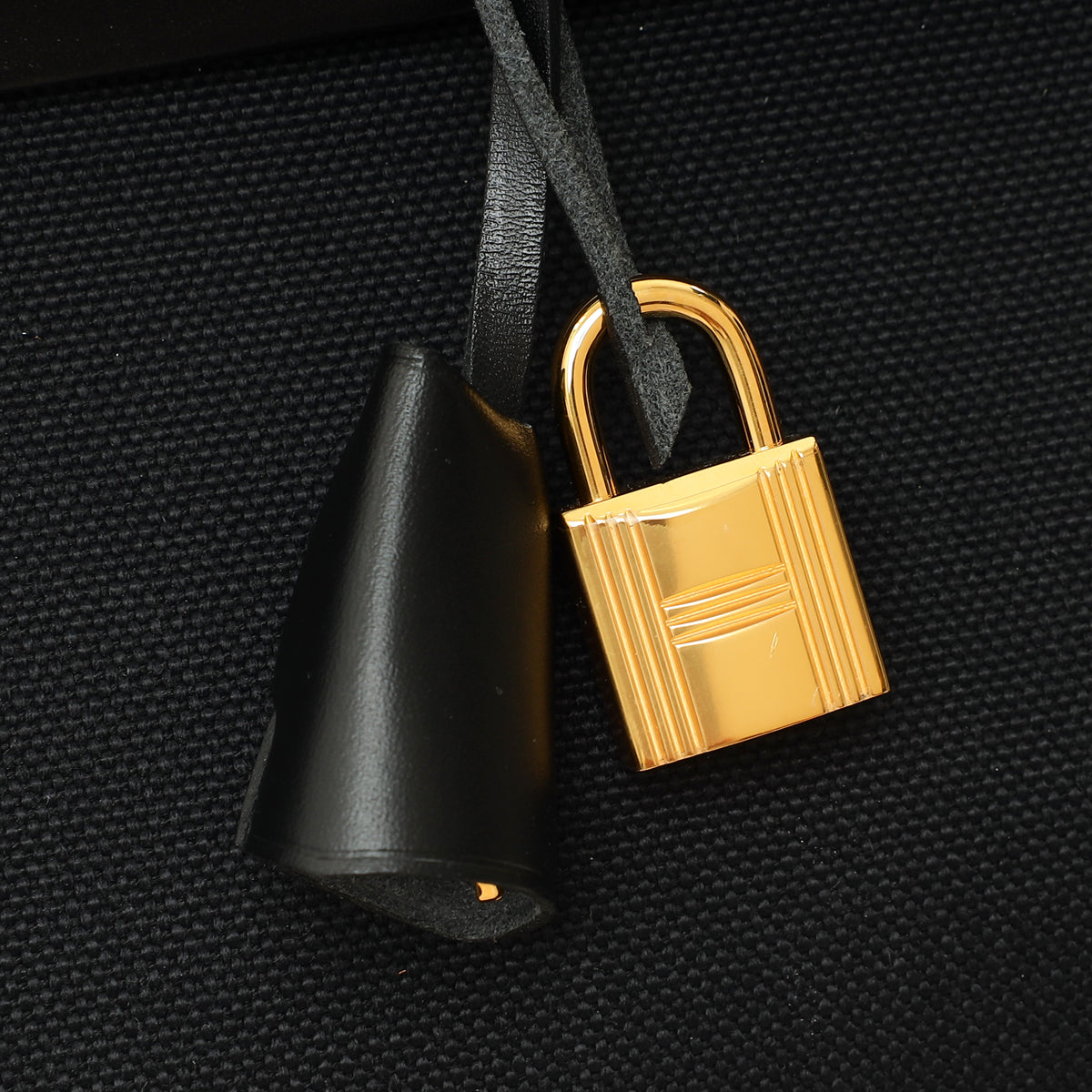 Hermes Noir Herbag Zip 31 Retourne Military Toile Bag
