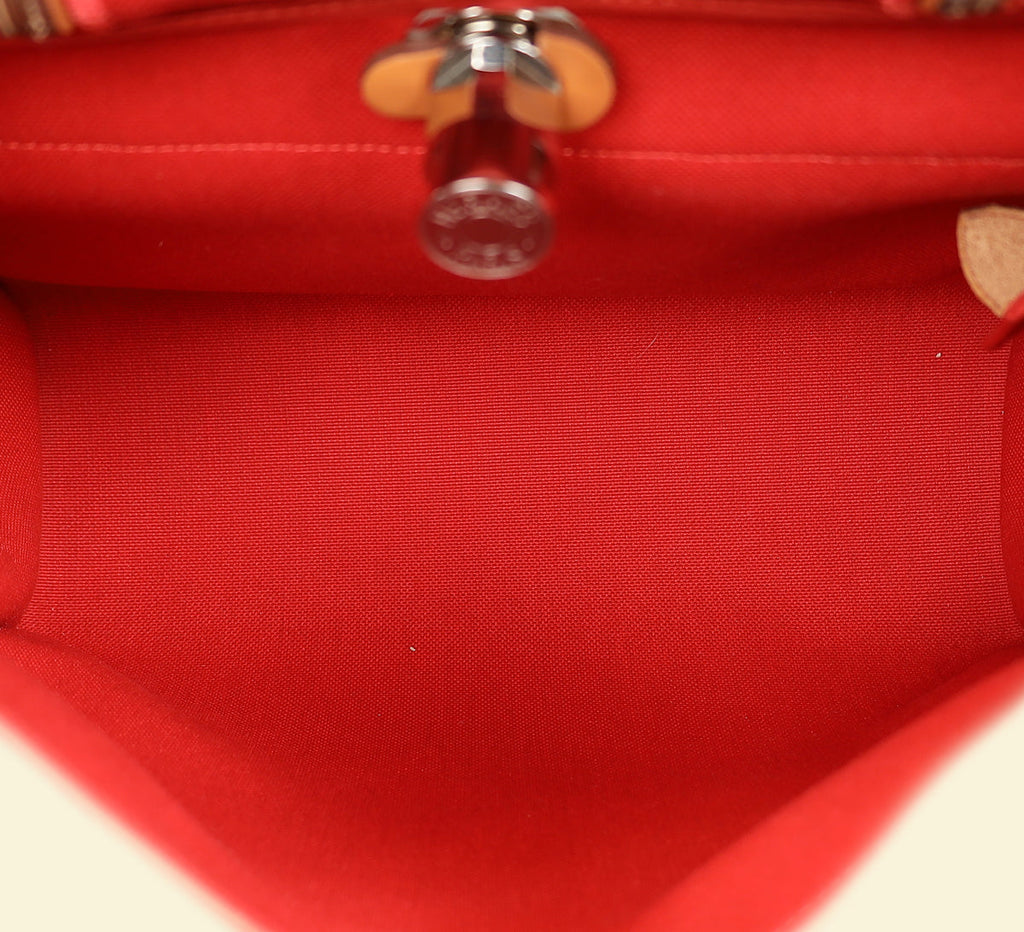 Hermes Bicolor Herbag Zip 31 PM Military Toile Vache Hunter Bag