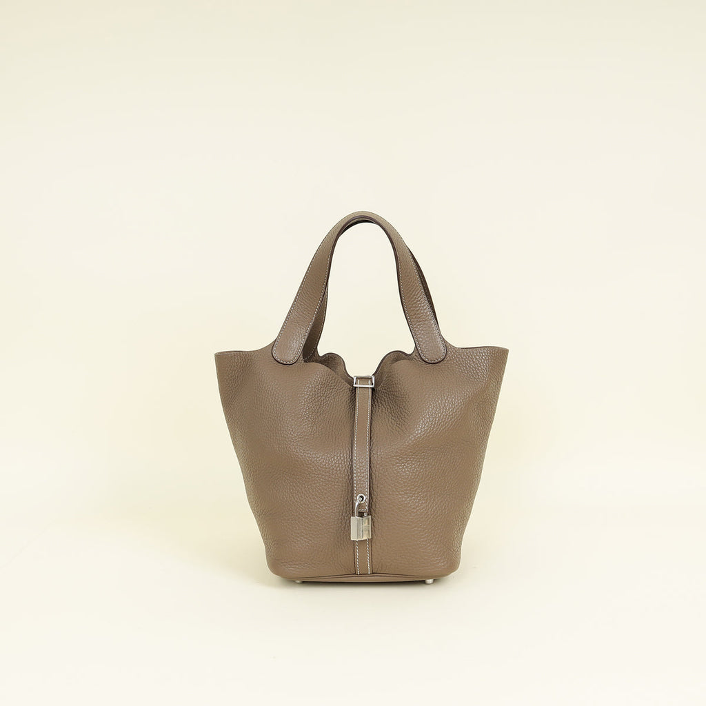 Hermes Etoupe Picotin Lock 22 Bag