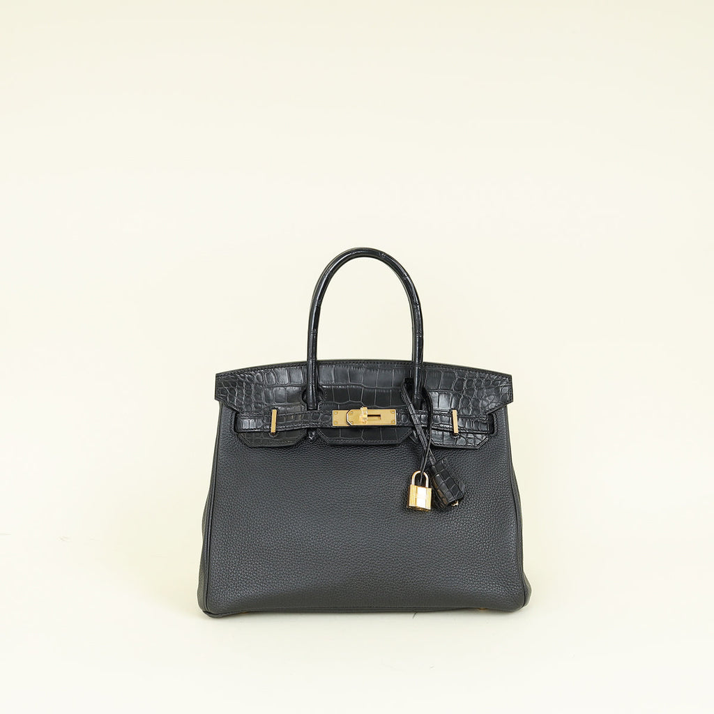Hermes Noir Birkin 30 Touch Bag