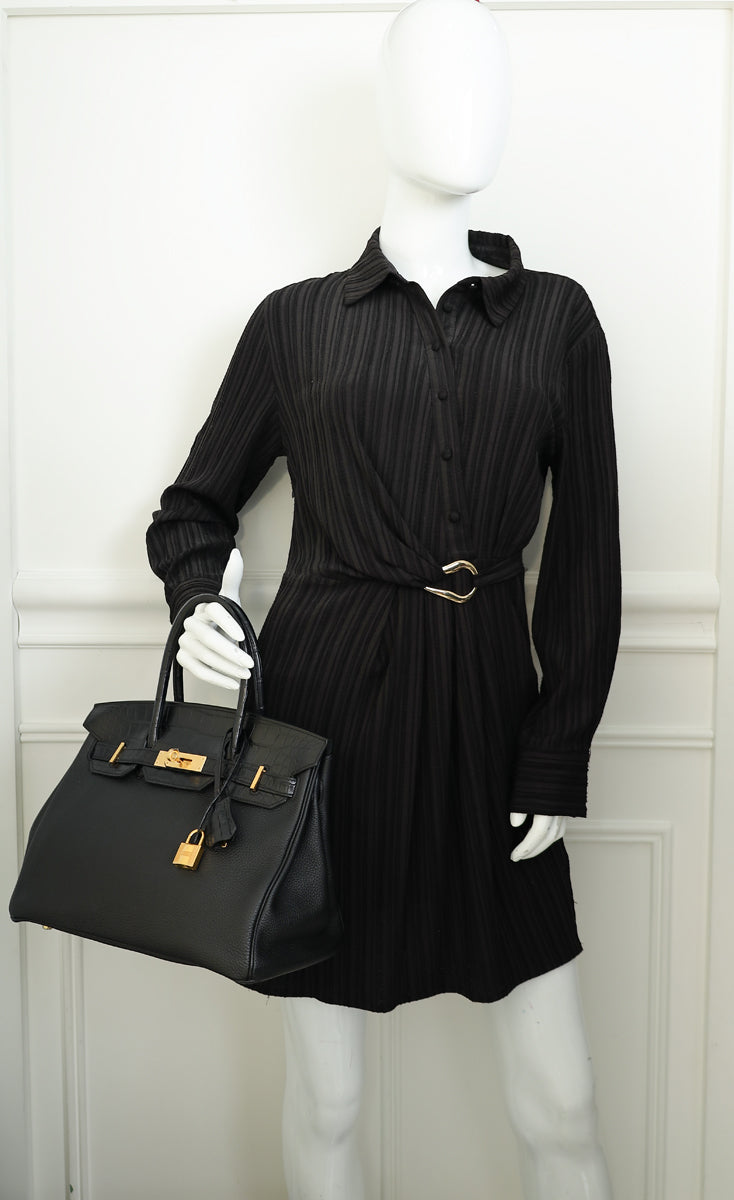 Hermes Noir Birkin 30 Touch Bag