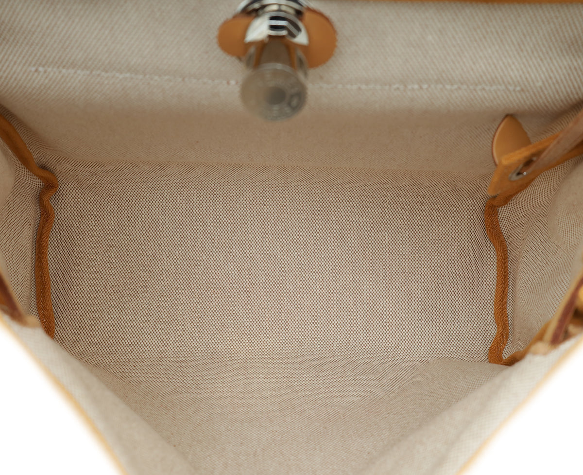 Hermes Tricolor Herbag Zip Retourne 31 Relief Brides de Gala Toile Bag