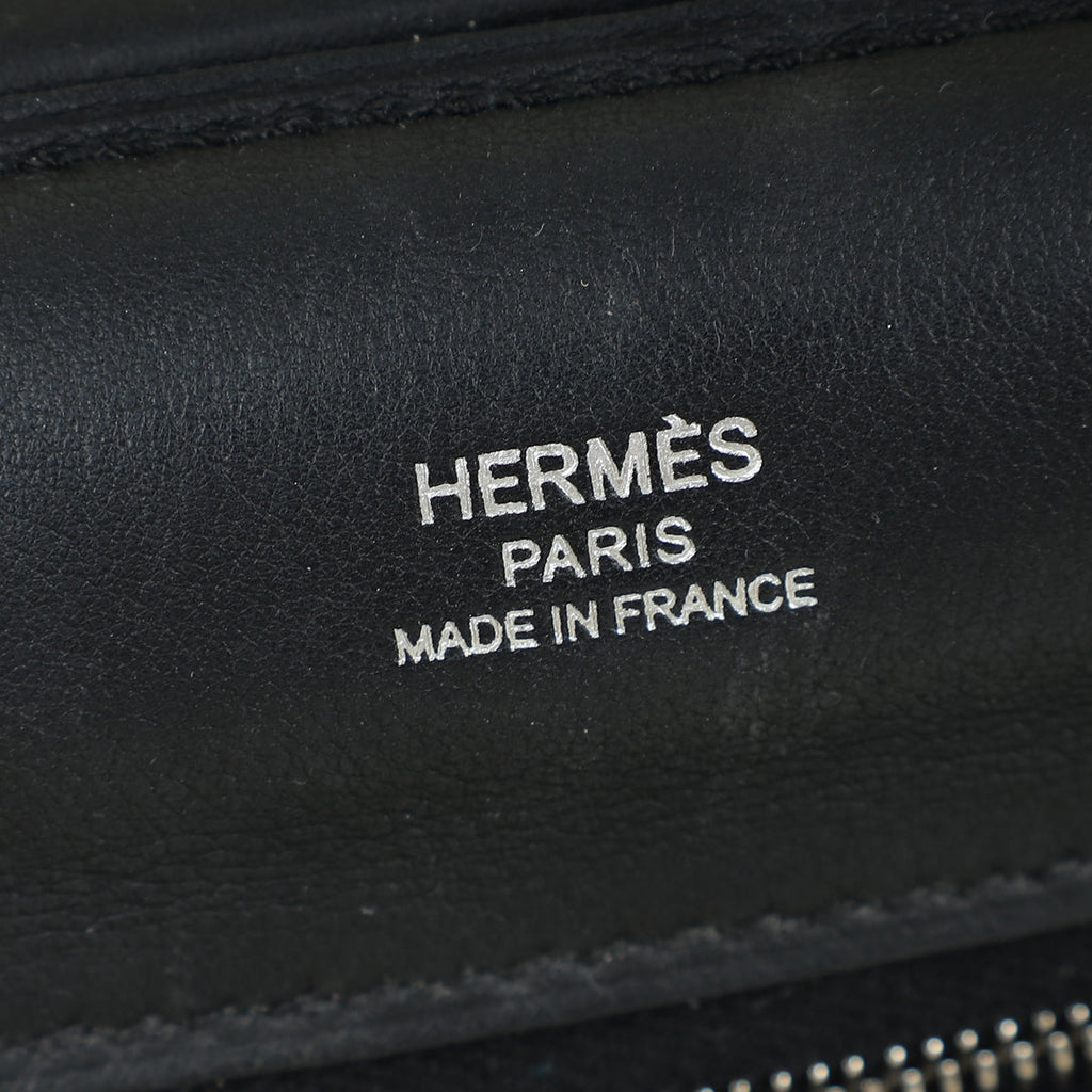 Hermes Noir 24/24 21 Swift Leather Bag