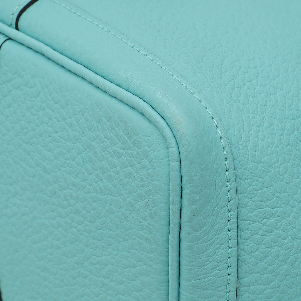 Hermes Bleu Atoll Garden Party 36 Vache Country Bag