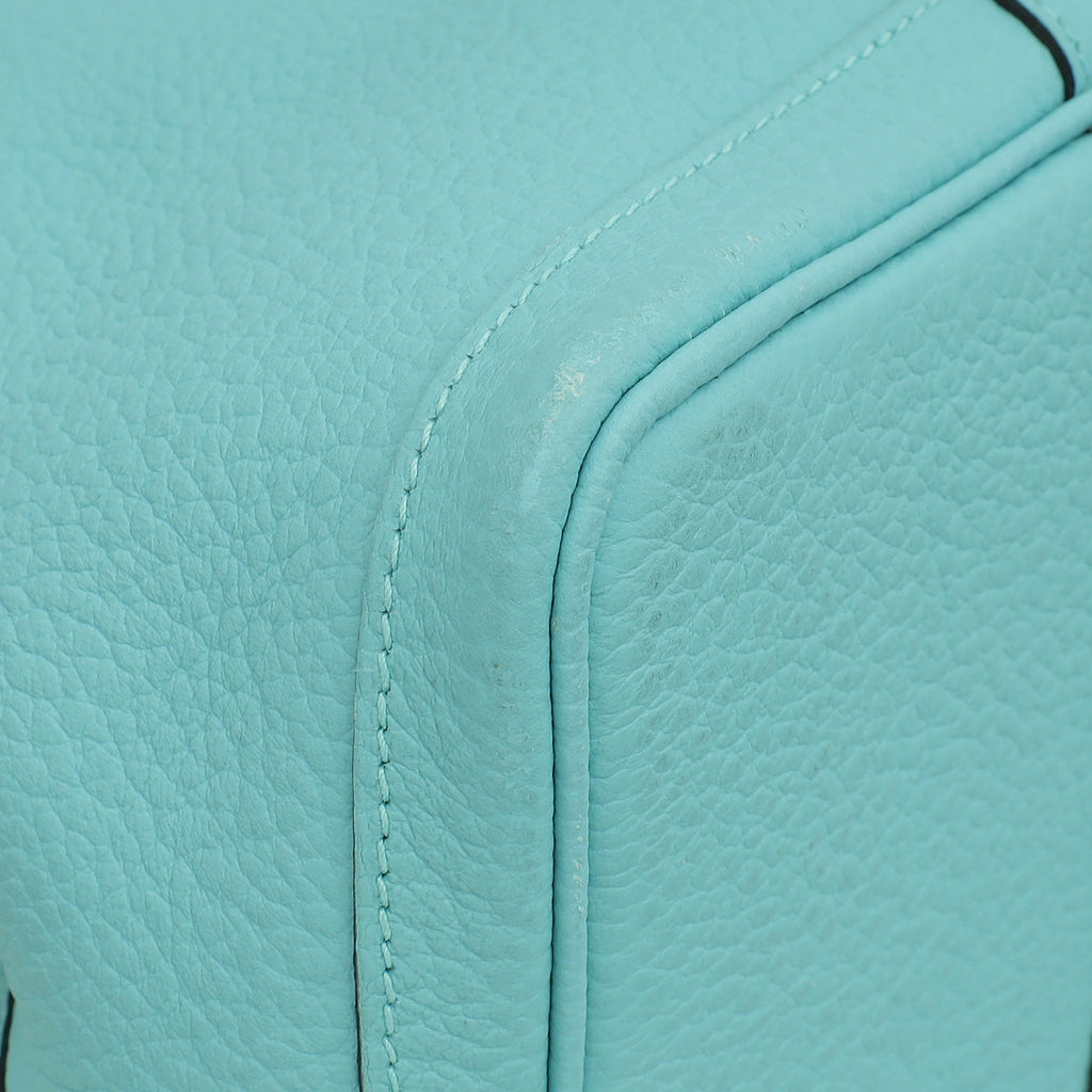 Hermes Bleu Atoll Garden Party 36 Vache Country Bag