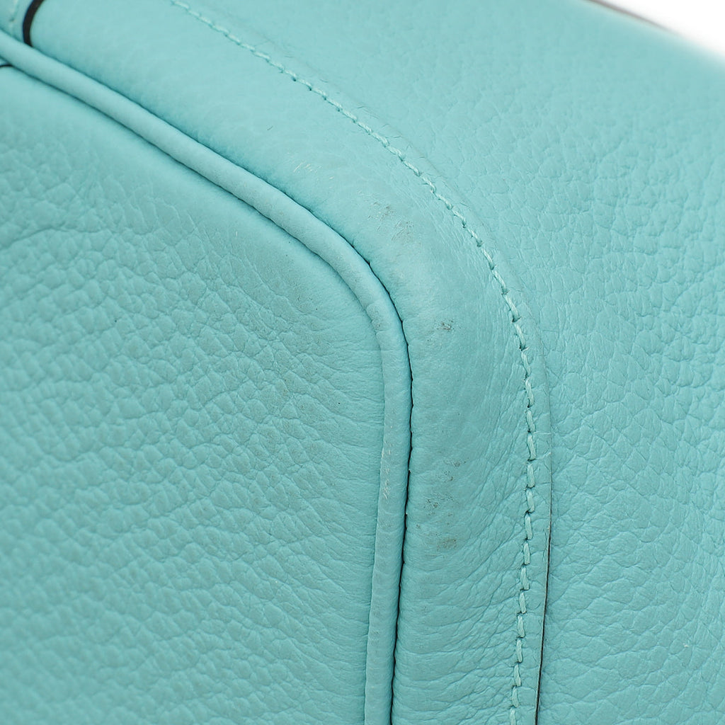 Hermes Bleu Atoll Garden Party 36 Vache Country Bag