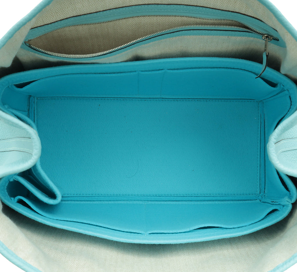 Hermes Bleu Atoll Garden Party 36 Vache Country Bag