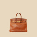 Hermes Gold Birkin 35 Barenia Bag