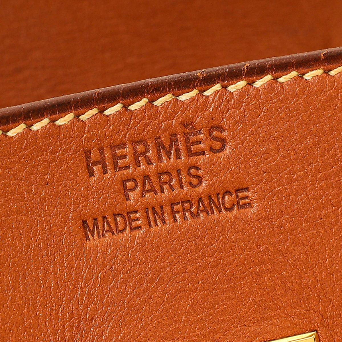 Hermes Gold Birkin 35 Barenia Bag