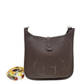 Hermes Chocolate Evelyne III PM Bag W/ Flipperball Sangle Strap