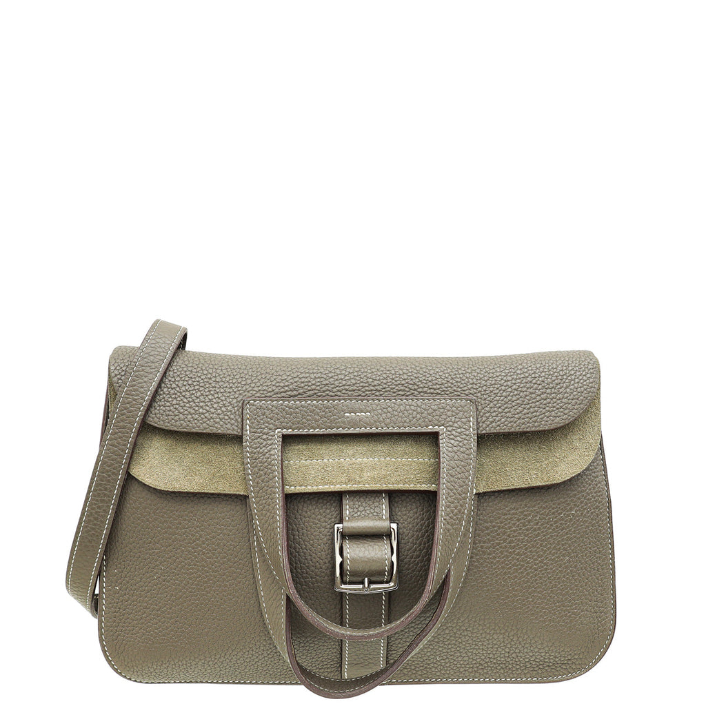 Hermes Gris Etain Halzan 31 Bag
