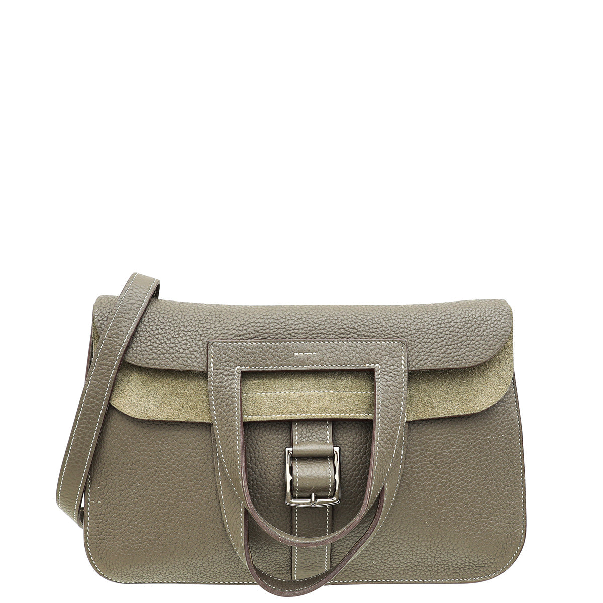 Hermes Gris Etain Halzan 31 Bag