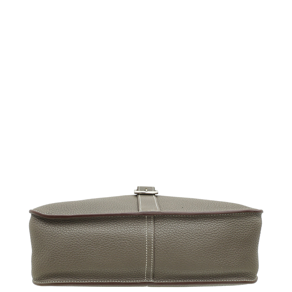 Hermes Gris Etain Halzan 31 Bag