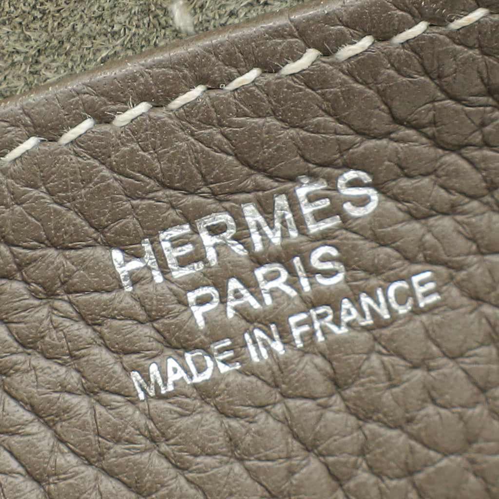 Hermes Gris Etain Halzan 31 Bag